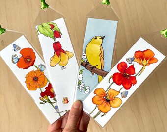Bird, Flowers and Butterflies Bookmarks-Sold Individually-Choose From 4 Designs