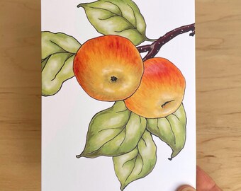 Lucious Apples and Monarch Butterfly Greeting Card