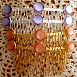 Hair Combs/Vintage Inspired Hair Combs/Gold Hair Comb/Silver Hair Comb/Vintage Buttons/Vintage Hair Accessories/OOAK Hair Combs