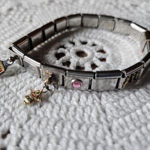 Vintage Blinq Italian Charm Bracelet: Dale Earnhardt, Gemini 