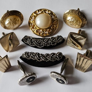Vintage Cufflinks/Vintage Shoe Clips/ Vintage Scarf Clip/ Vintage Accessories/ Gold Cufflinks/Silver Cufflinks/Women Cufflinks
