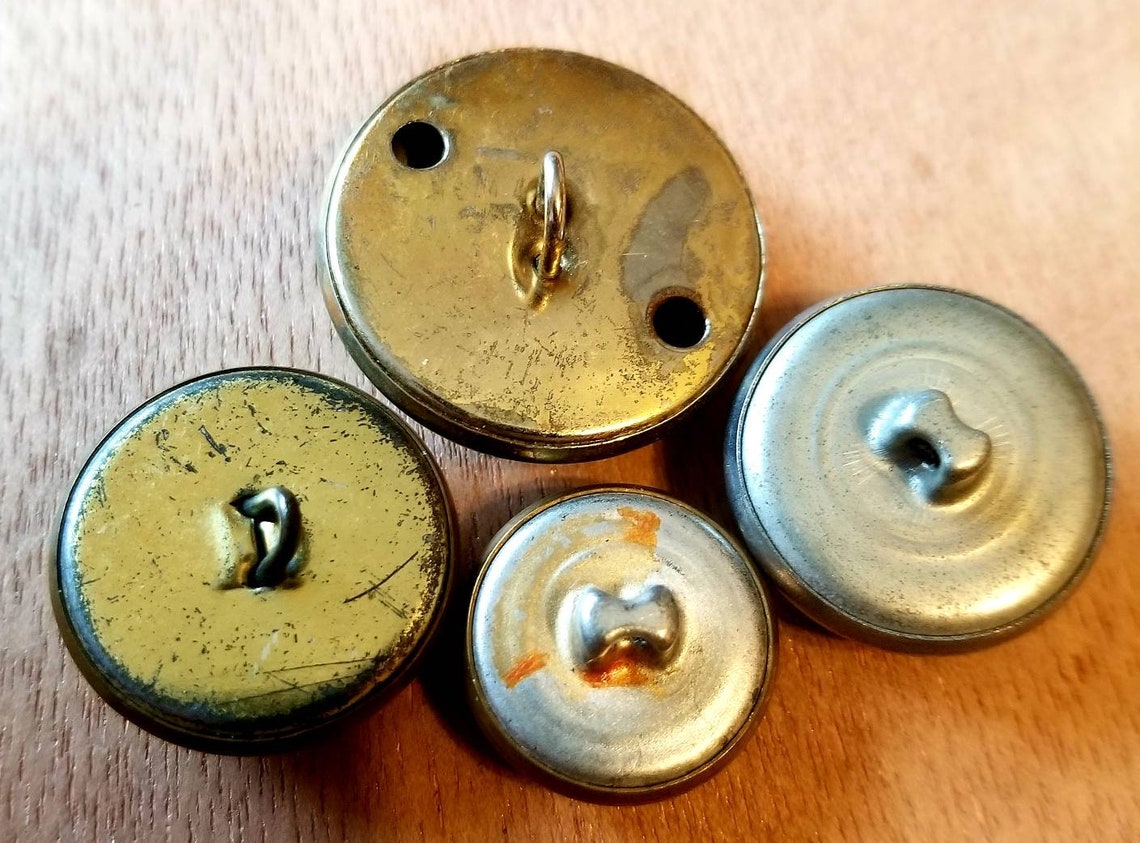 Vintage Buttons/Vintage Uniform Buttons/Vintage Metal Etsy