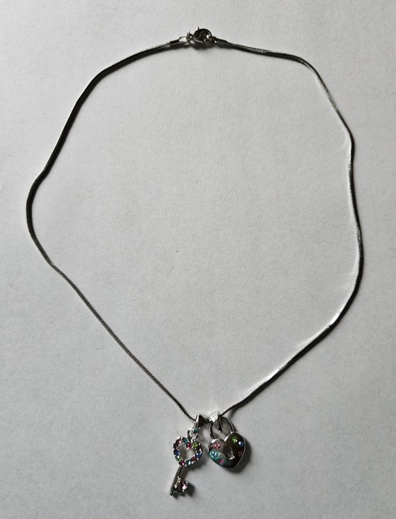 Rhinestone Necklaces/ Flower Bib Necklace/Silver … - image 6