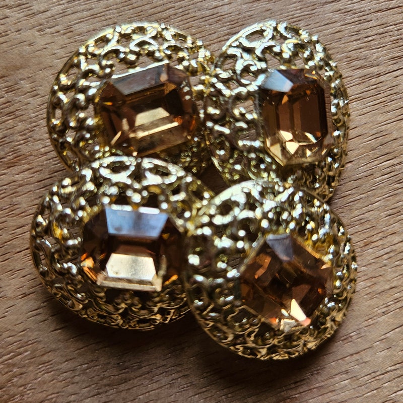 Rhinestone Buttons - Etsy
