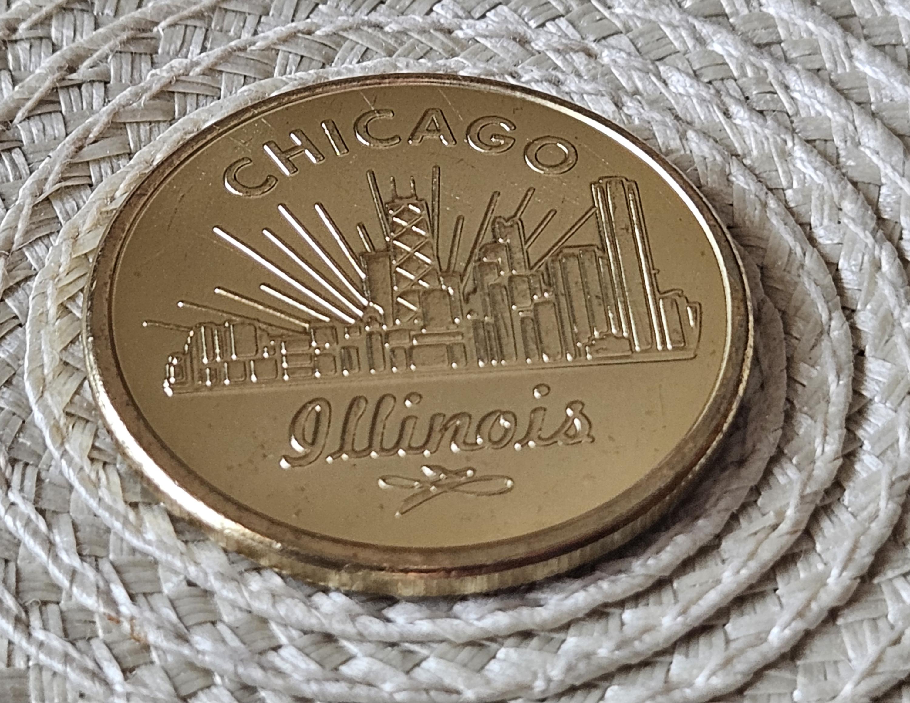 Souvenir Gold Metal Coin 360 Chicago Observation Deck Best Views All ...