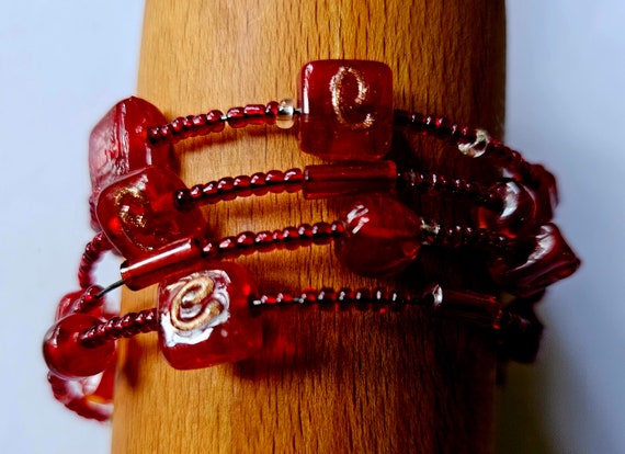 Beaded Memory Wire Bracelet Lot: Southwest, Silve… - image 6