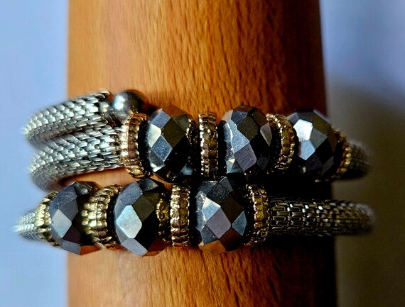 Beaded Memory Wire Bracelet Lot: Southwest, Silve… - image 5