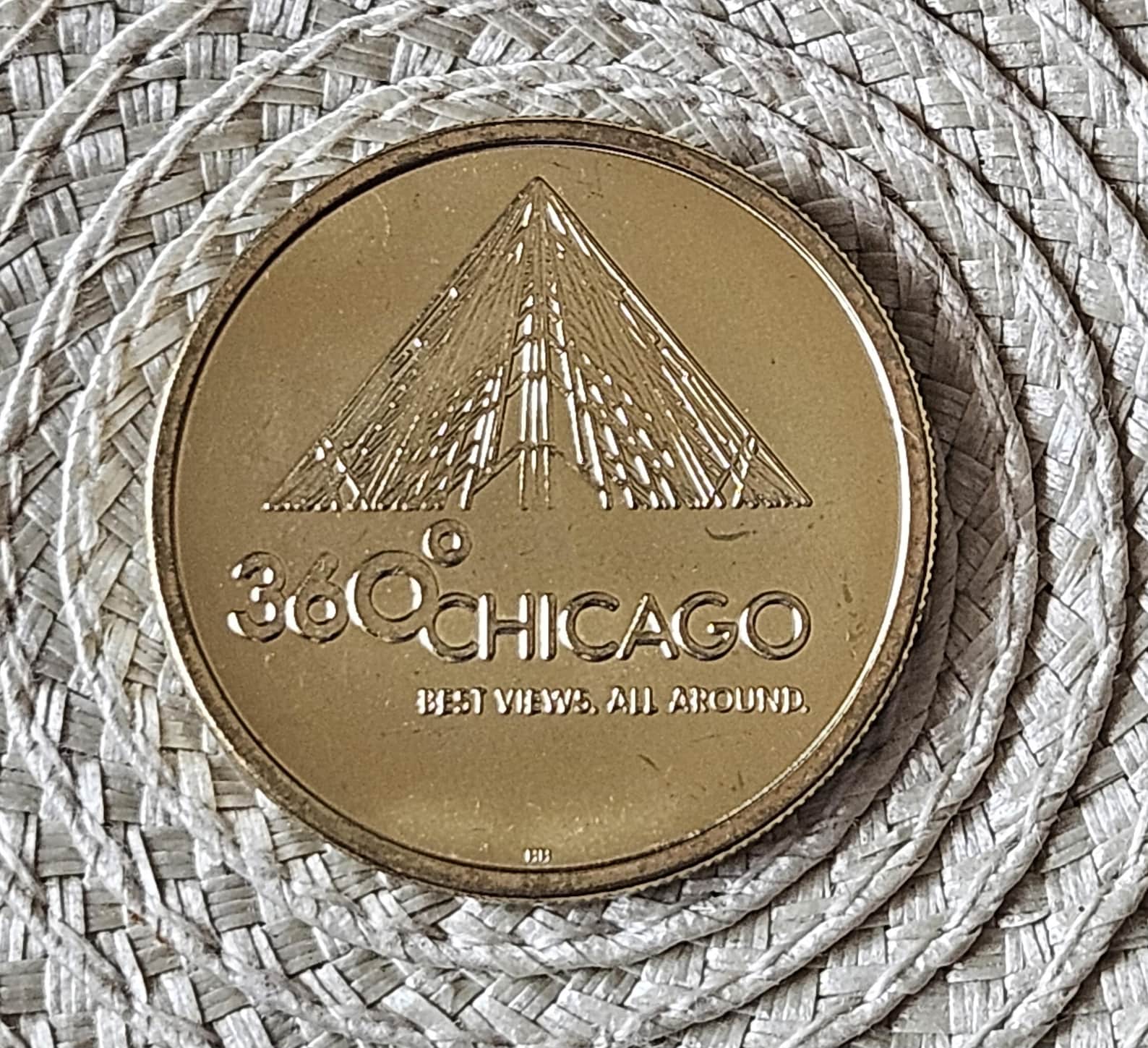Souvenir Gold Metal Coin 360 Chicago Observation Deck Best Views All ...