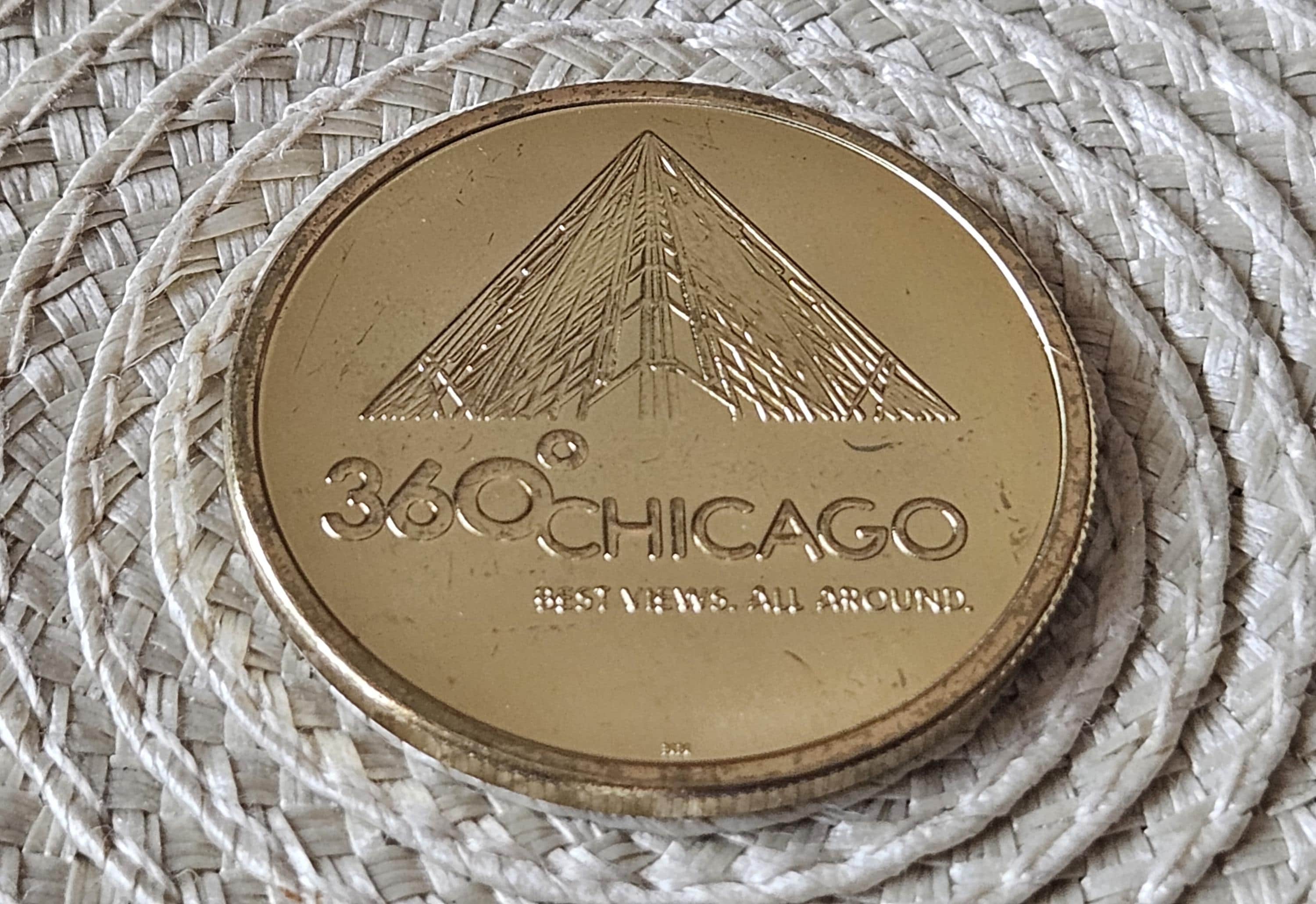 Souvenir Gold Metal Coin 360 Chicago Observation Deck Best Views All ...