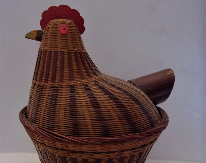 Chicken Basket Vintage Hen Retro Country Kitchen Farmhouse Etsy