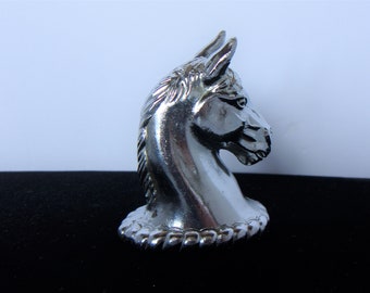Metal Horse Head Topper Equestrian Figurine Home Decor