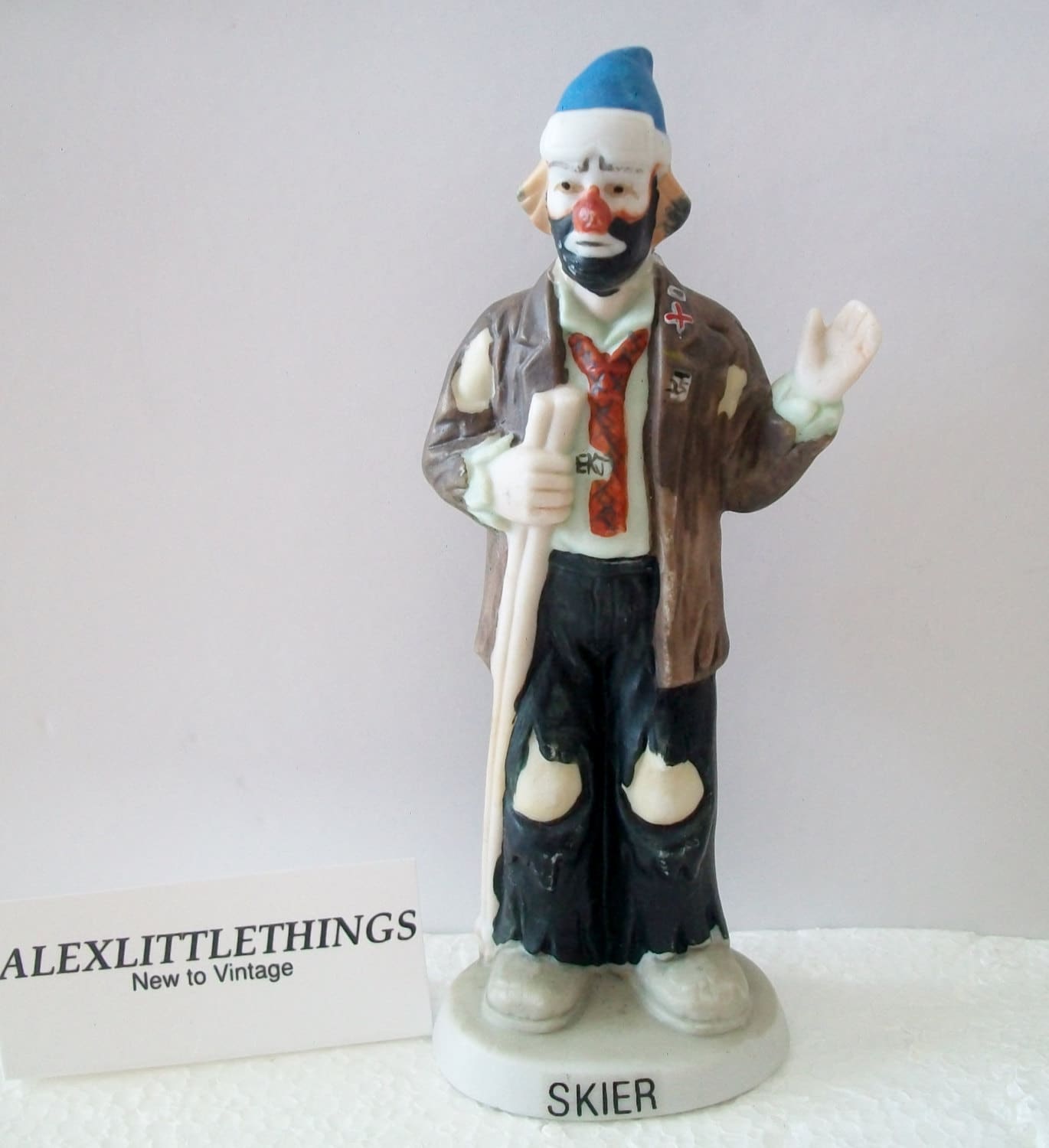Vintage Fisherman Hobo Clown by Emmett Kelly Figurine Flambro Limited