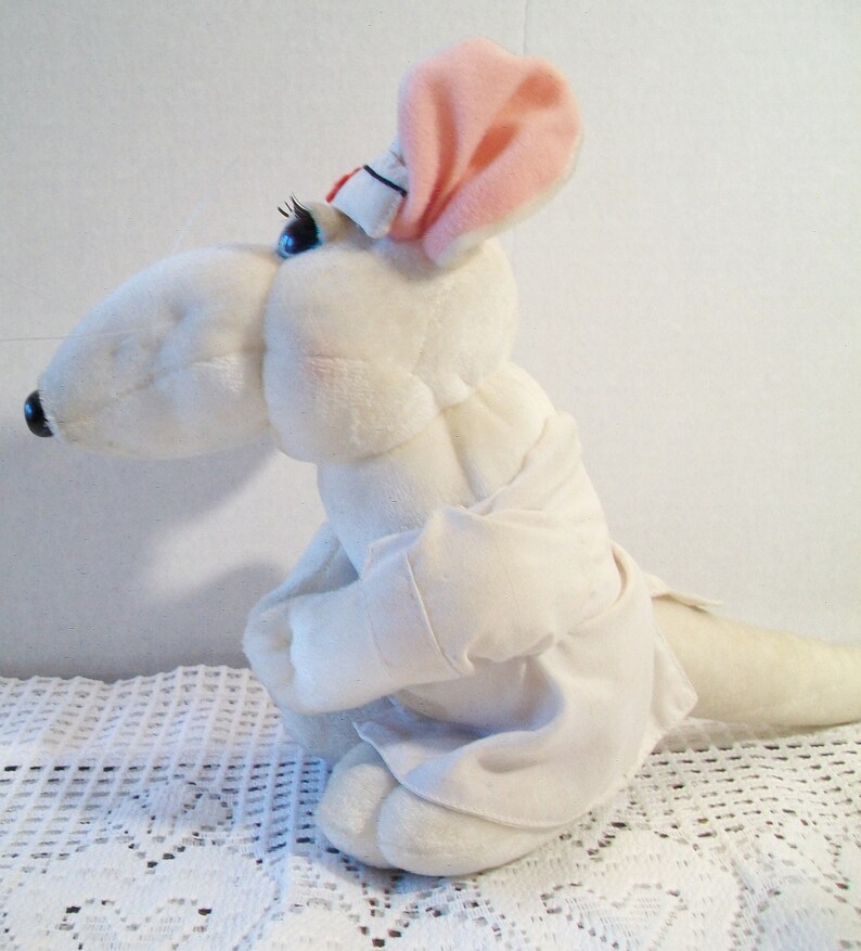 Heartline Mouse Nurse Stuffed Animal White 1987 Vintage Toy Etsy