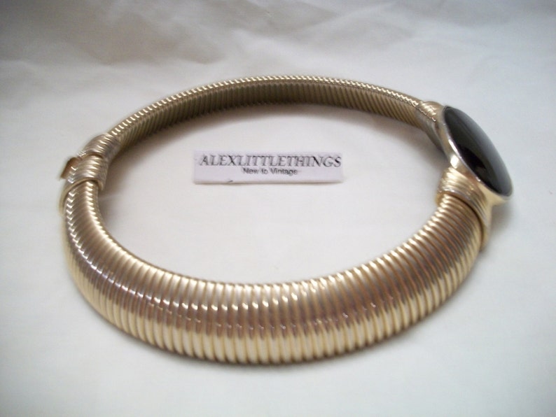 Donald Stannard Black Coil Collar Necklace Designer Signed Etsy