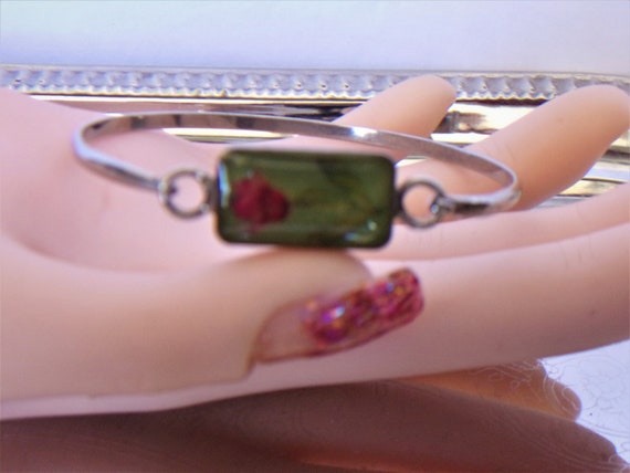 Dried Flower Bracelet Pink Flower Jewelry Fashion… - image 4