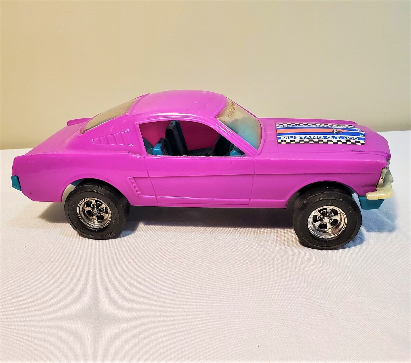 Vintage VERY RARE 1965 Ford Mustang Fastback Large Purple Plastic Toy vintage-very-rare-1965-ford-mustang-fastback-large-purple-plastic-toy