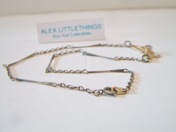 Vintage Butterfly Rhinestone Anklet Chain Bar Lin… - image 4