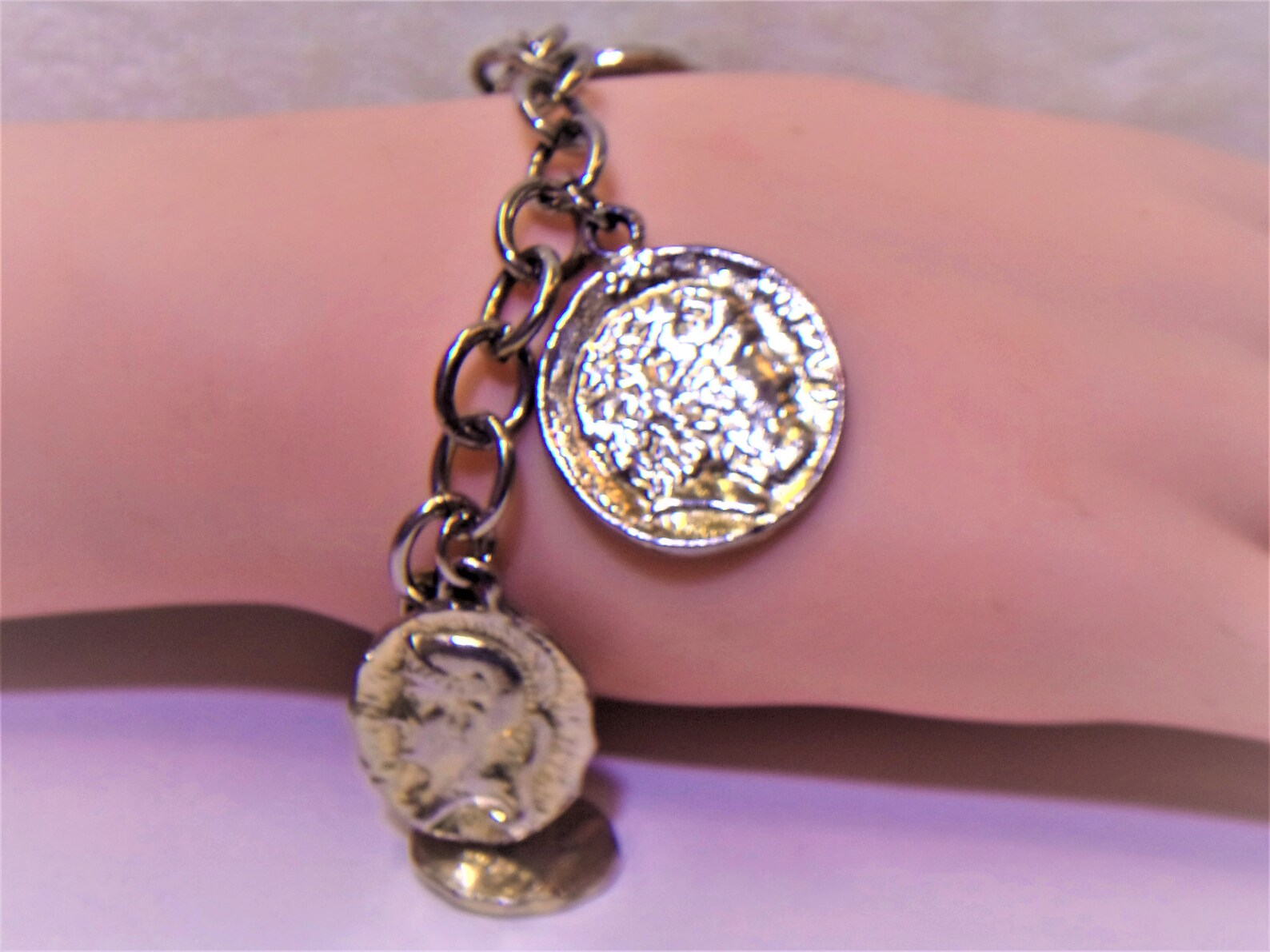 Coin Charm Bracelet Vintage Jewelry Fashion Accessories for Etsy
