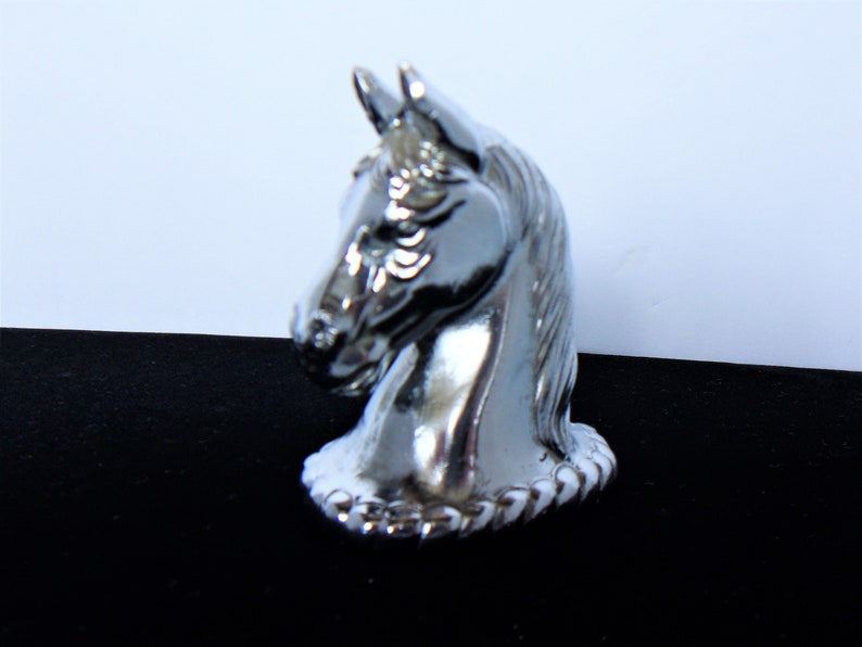 Metal Horse Head Topper Equestrian Figurine Home Decor