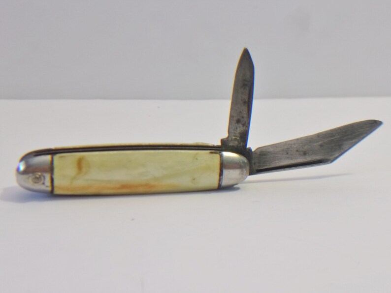 Antique Hammer Pocket Knife Mother of Pearl Collectible Gift Etsy