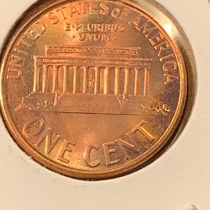 1994 D Lincoln Memorial Uncirculated Cent Color Toning Copper Orange US Penny Zinc image 4