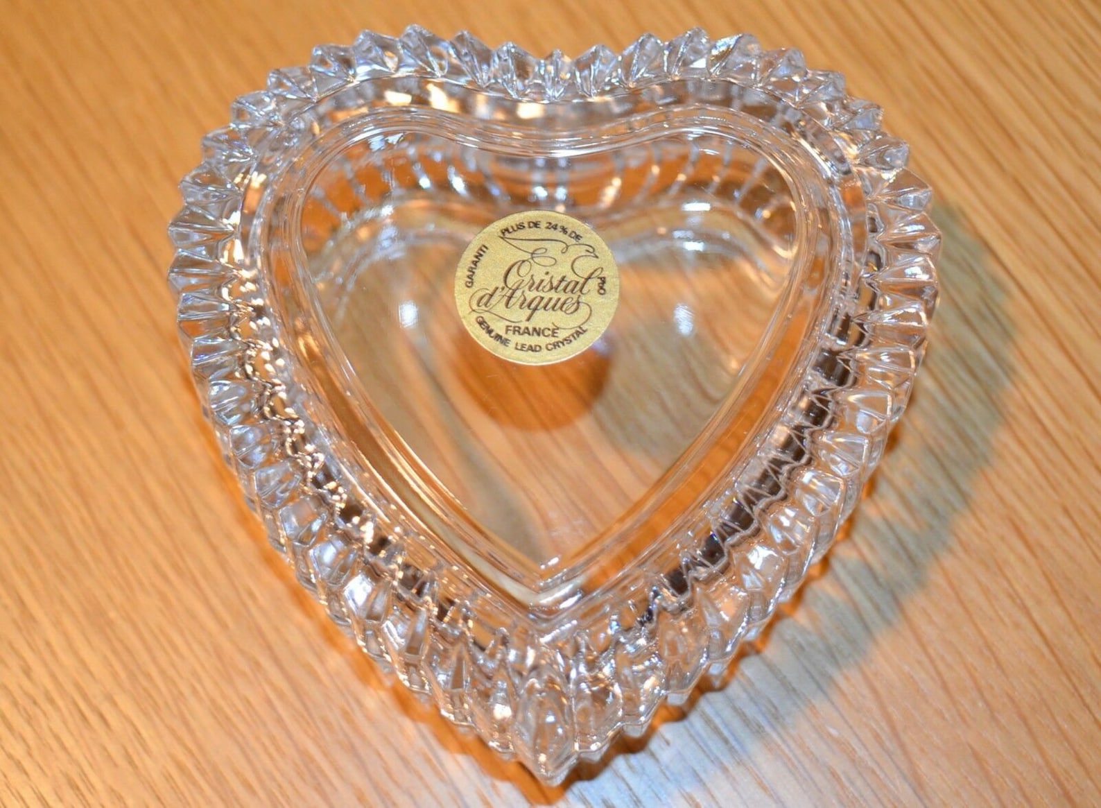 Cristal D'Arques Garanti Genuine Lead Crystal Heart Etsy