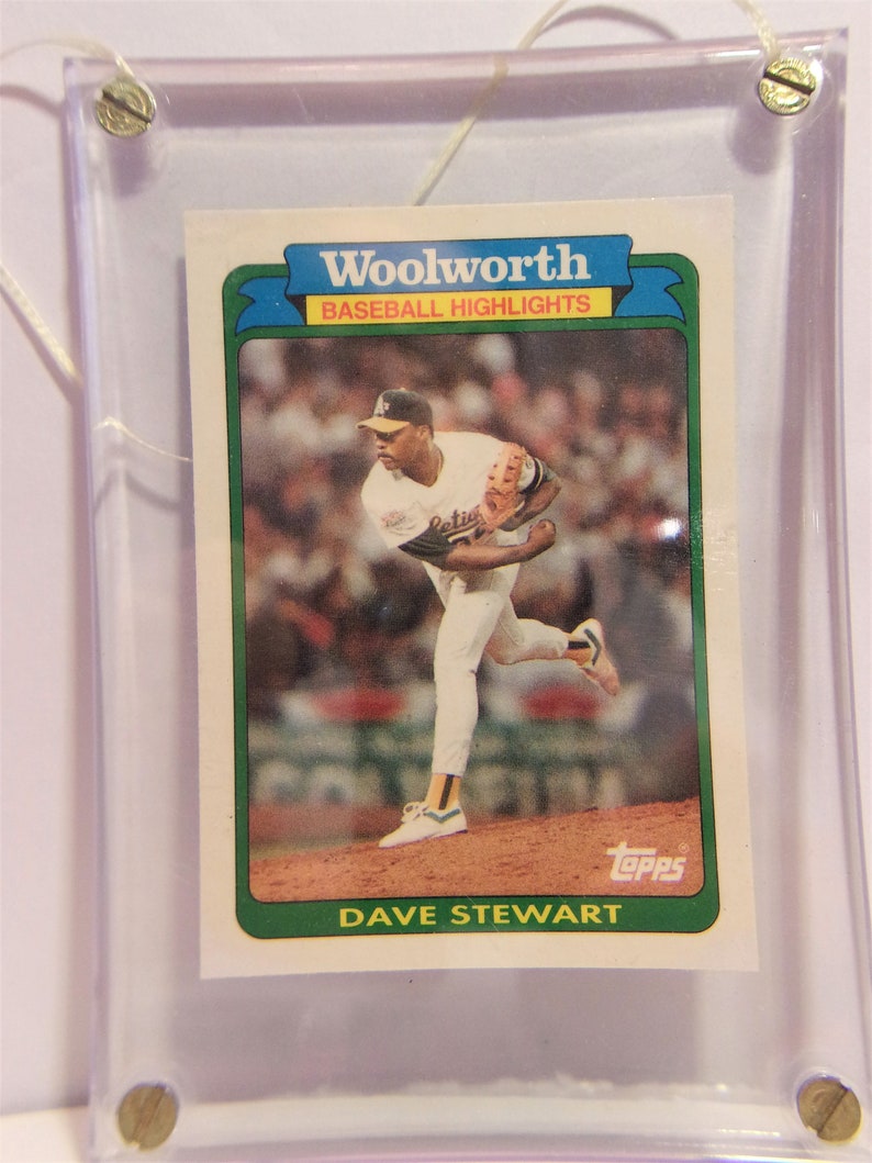 Woolworth/'s 1989 ATHLETICS #25 1989 Dave Stewart Baseball Card Pitcher Ball Player