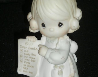 Vintage Precious Moments Christmas Figurine But The Greatest Of These Is Love #527688 Retro Holiday Decor