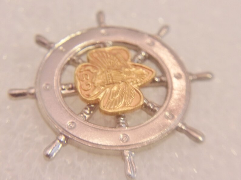 SALE Rare Girl Scouts Pin Badge Ships Wheel Mariner Nautical Etsy