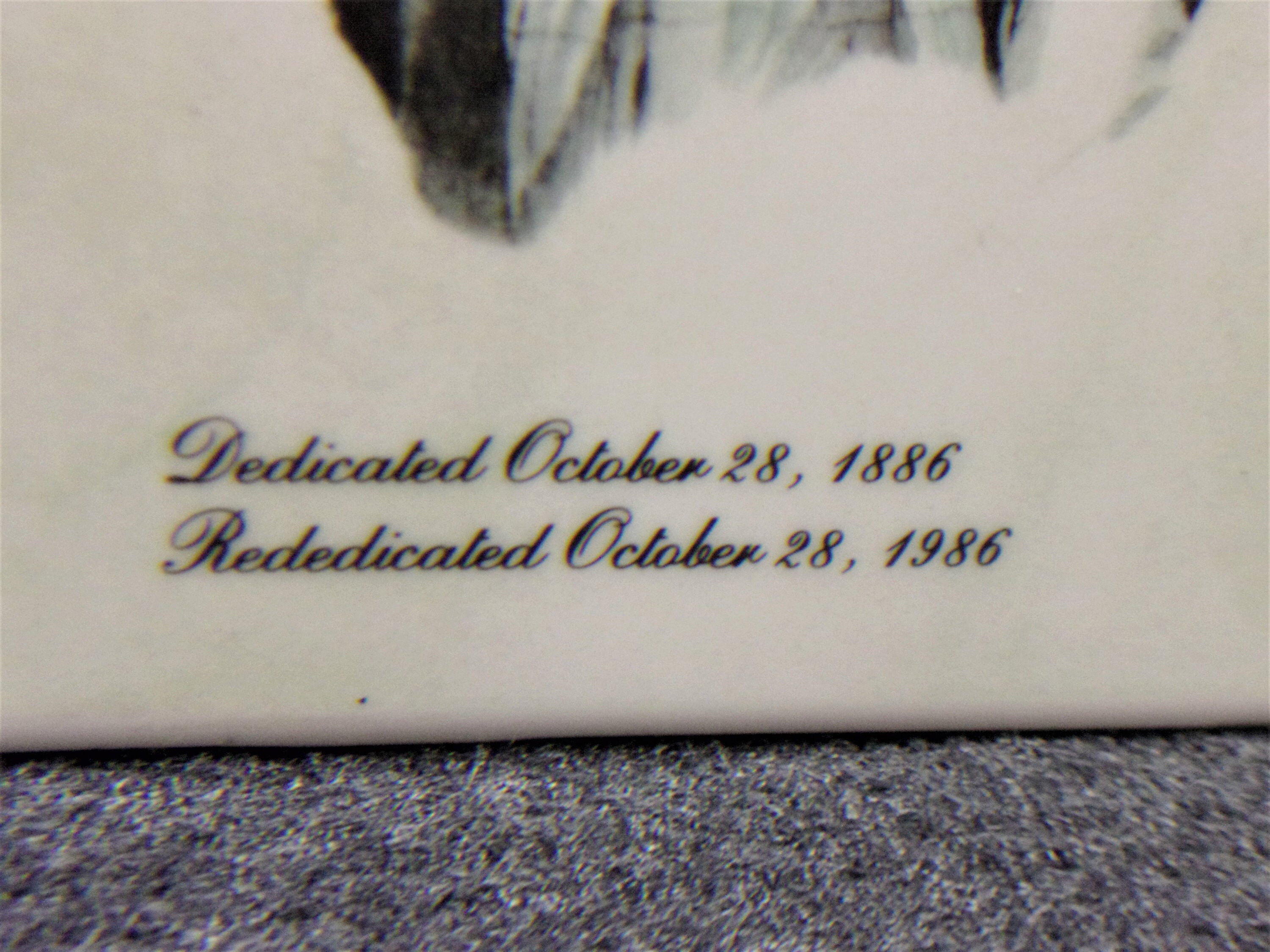 Statue of Liberty Wall Tile Hanging Vintage Kitchen Home Decor Retro 1986