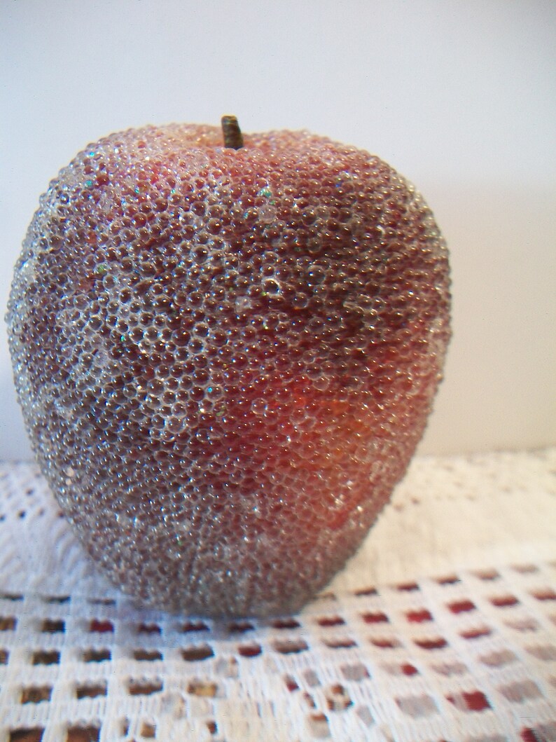 Vintage Apple Sugared Fruit Artificial Crafting Kitchen Etsy