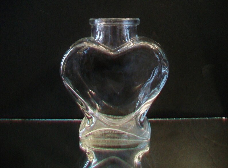 Crayola Clear Glass Heart Vase Valentines Day Romantic Home Etsy
