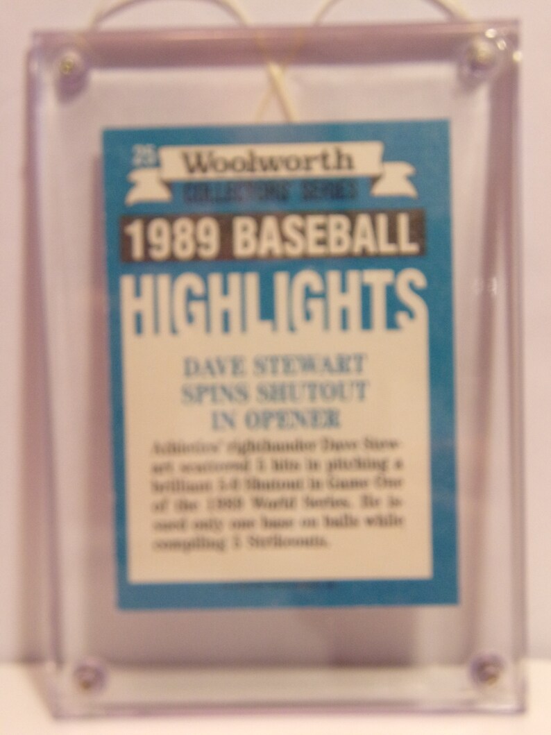 Woolworth/'s 1989 ATHLETICS #25 1989 Dave Stewart Baseball Card Pitcher Ball Player