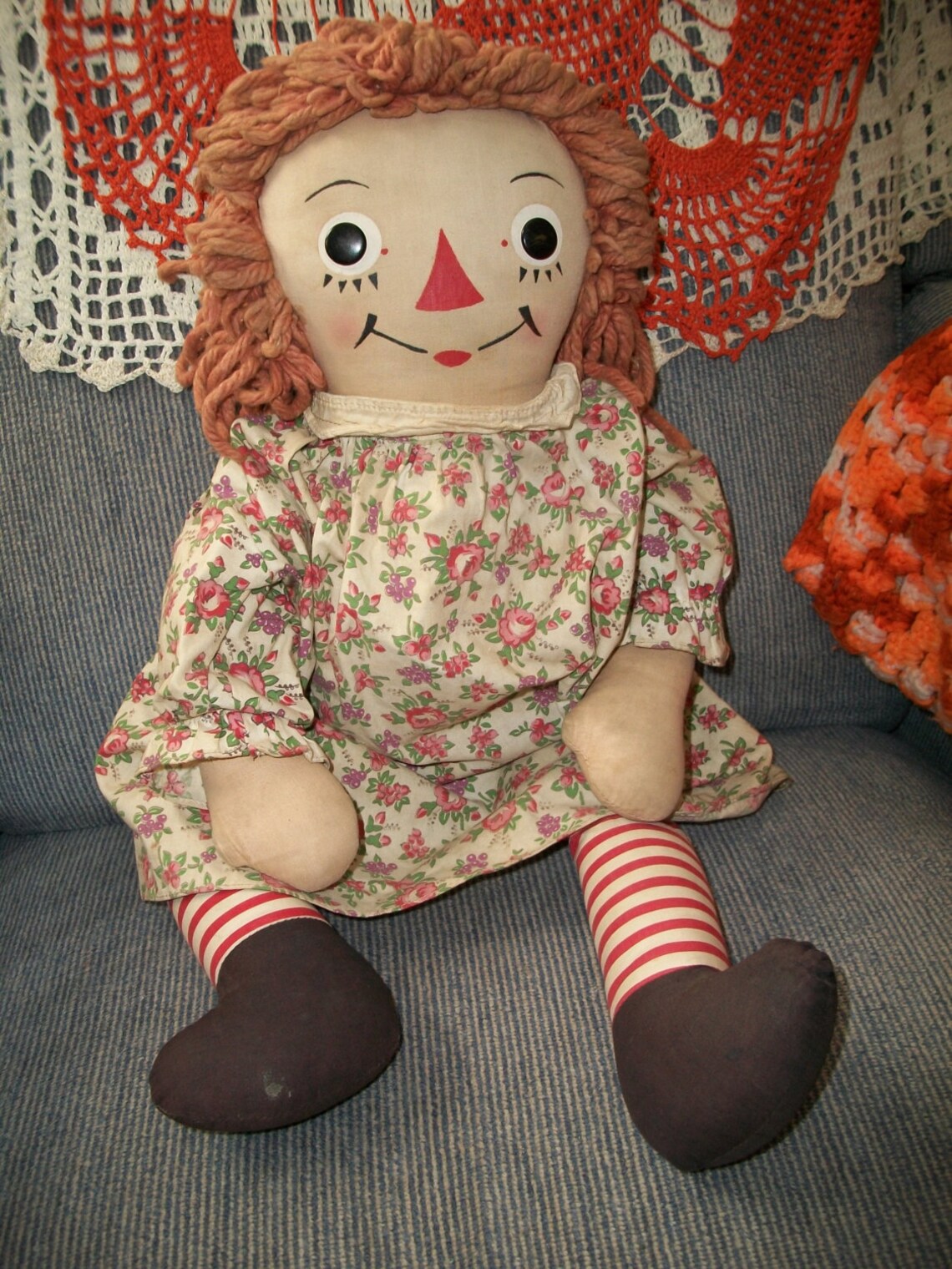Vintage Original 1945 1947 Raggedy Ann Doll 20 Etsy