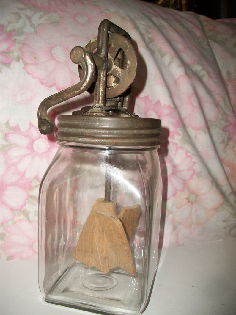 Antique Dazey Butter Churn 2 Quart 20H Daisy Early Century Etsy