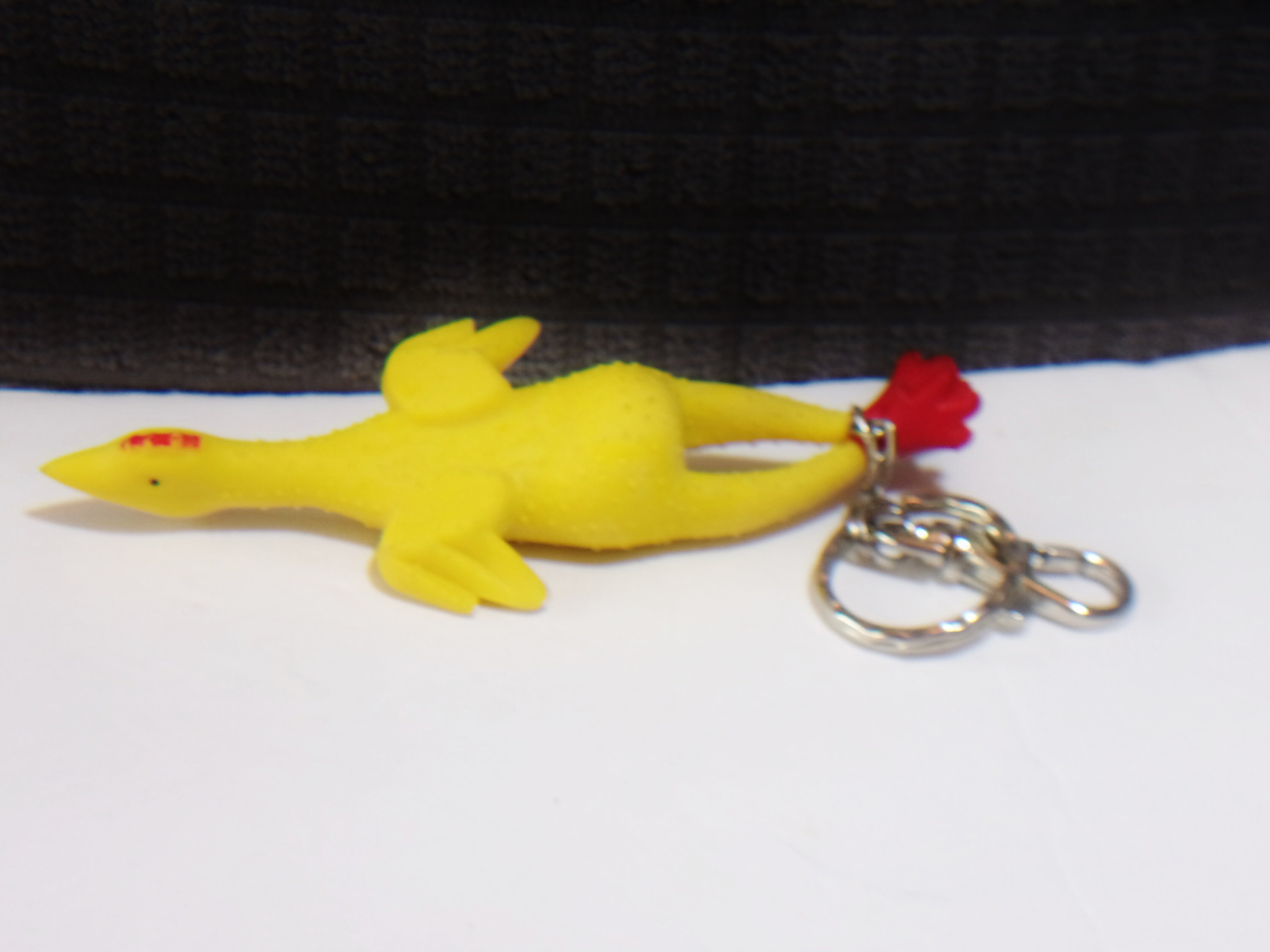 Rubber Chicken Keychain Unisex Fashion Accessories Funny Chicken Key