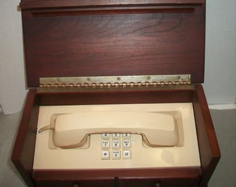Vintage 1984 Western Electric Telephone Push Dial Hidden In Jewelry Box House Phone Land Line  www.etsy.com/shop/ALEXLITTLETHINGS