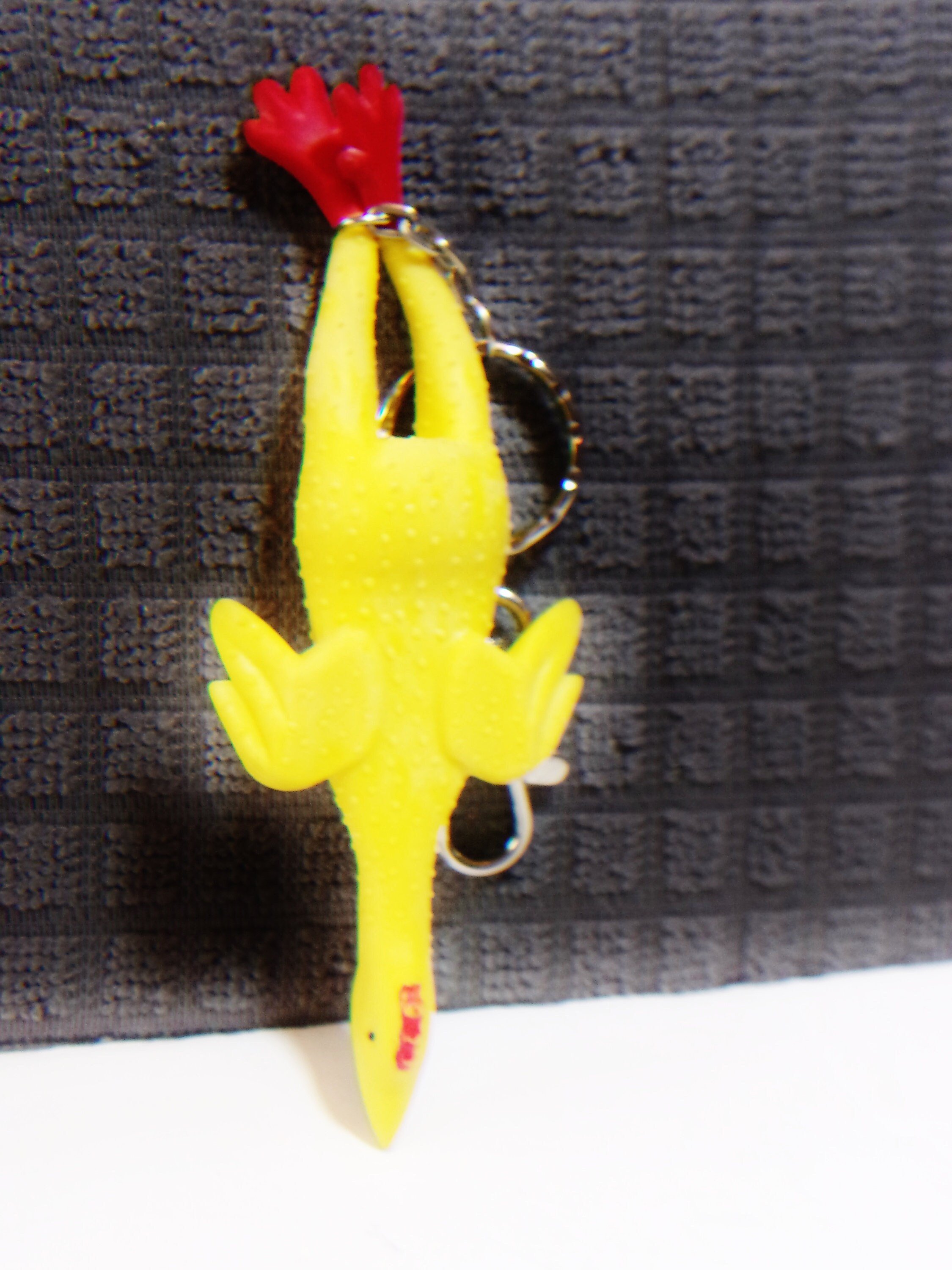 Rubber Chicken Keychain Unisex Fashion Accessories Funny Chicken Key