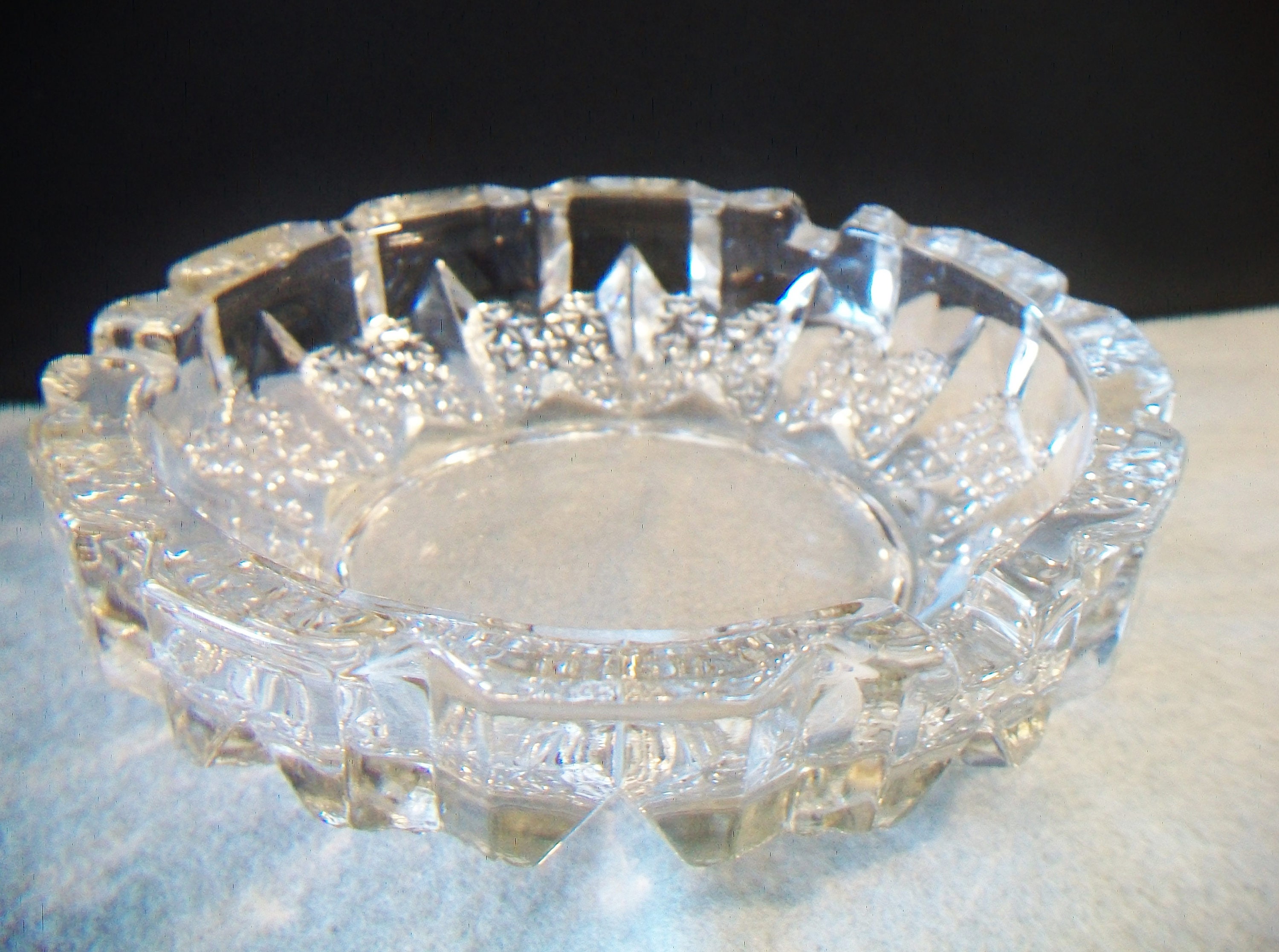 Star Pattern Glass Ashtray FNG Indonesia Collectible Home Etsy