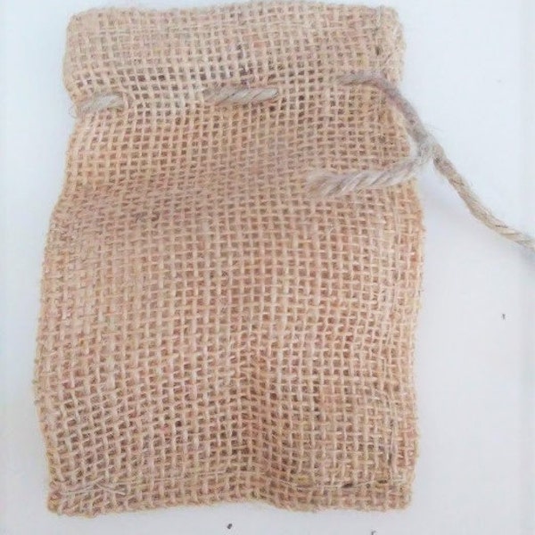 Burlap Bag With Drawstring 3" x 5" Jewelry Gift Bag Wedding Favor Pouches favor bags alexlittlethings.etsy.com