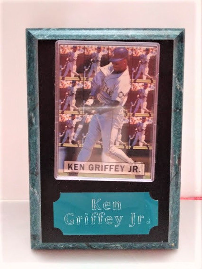 Vintage Super Rare Ken Griffey Jr Wall Plaque 1994 Multi Image Baseball Card Seattle Mariners Baseball www.etsy.com/shop/ALEXLITTLETHINGS image 1