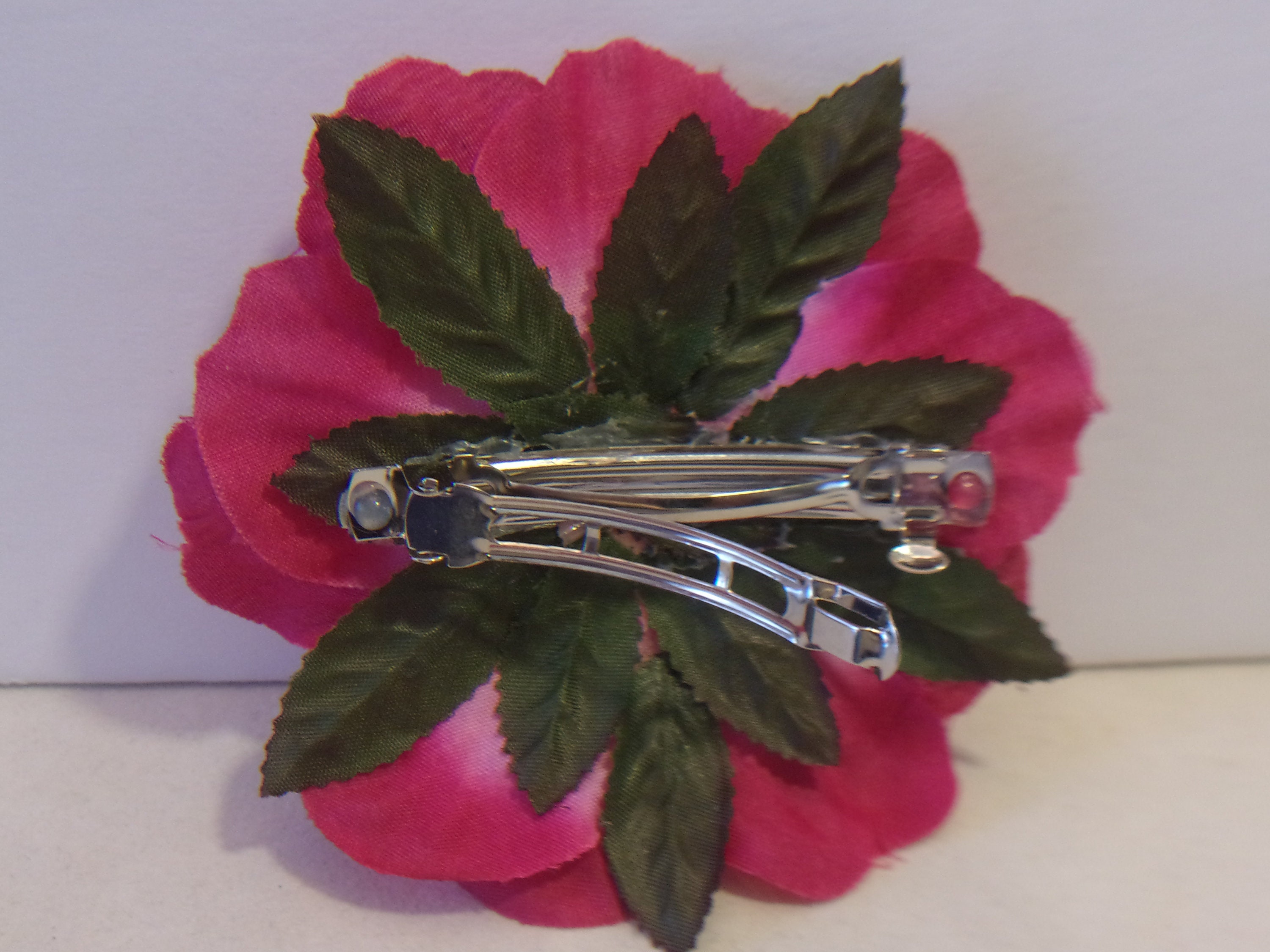 Pink Flower Barrette Hair Clip Floral Fashion Accessoires voor Etsy