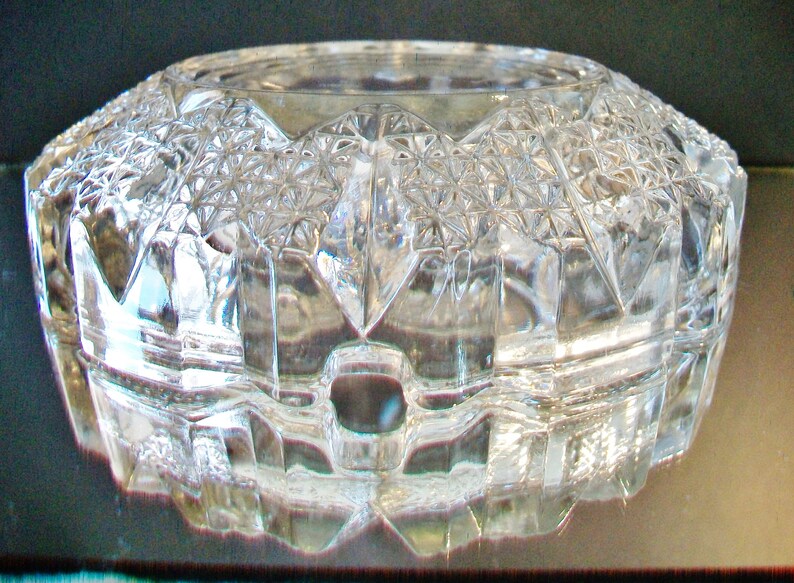 Star Pattern Glass Ashtray FNG Indonesia Collectible Home Etsy