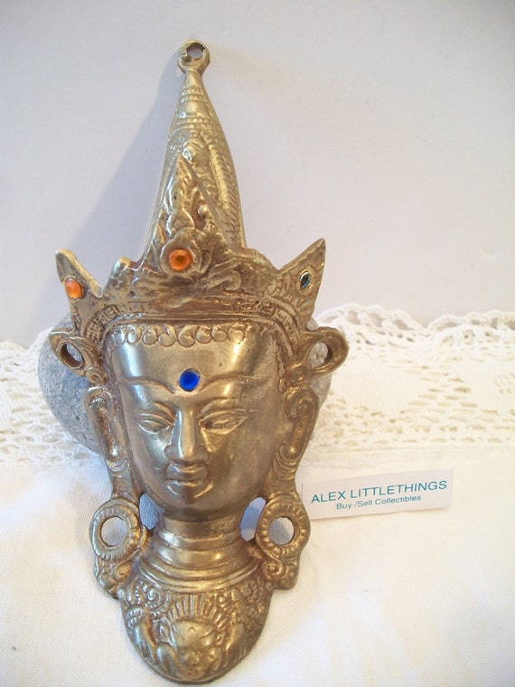 Brass Hindu Dess Hanging Wall Decor Vintage East Indian - East India Collection Home Decor Brass Hindu Dess Hanging Wall Decor Vintage East Indian - East India Collection Home Decor