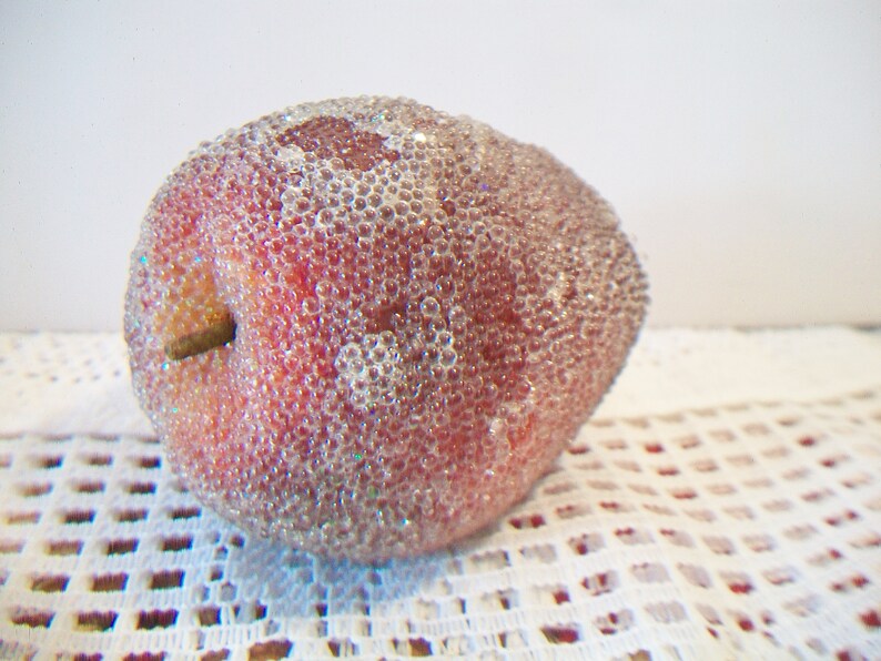 Vintage Apple Sugared Fruit Artificial Crafting Kitchen Etsy