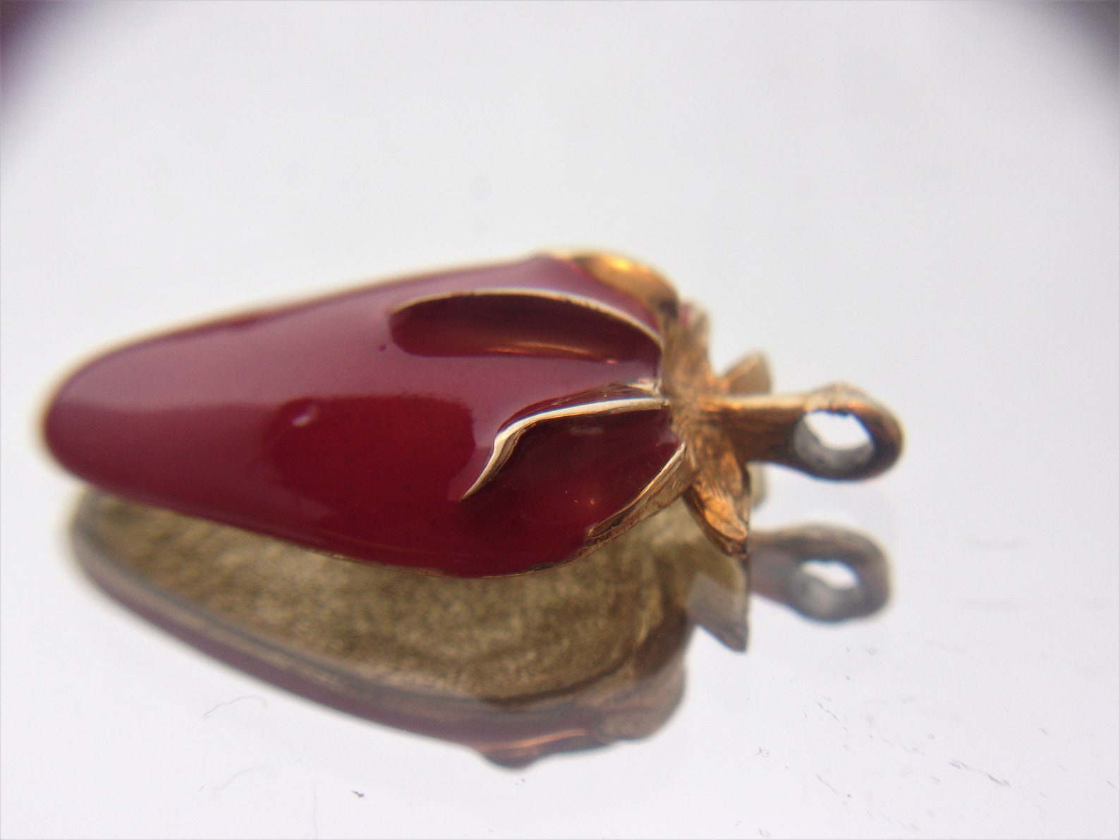 Red Strawberry Pendant Vintage Fruit Jewelry Fashion Etsy