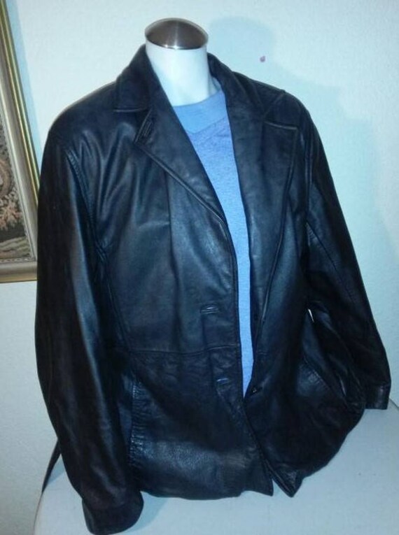 Vintage Wilson Leather Jacket Black Leather Coat - image 2