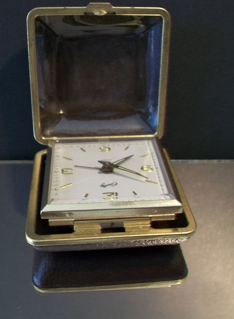 Vintage Brown Bradley Travel Alarm Clock Retro Japan Etsy