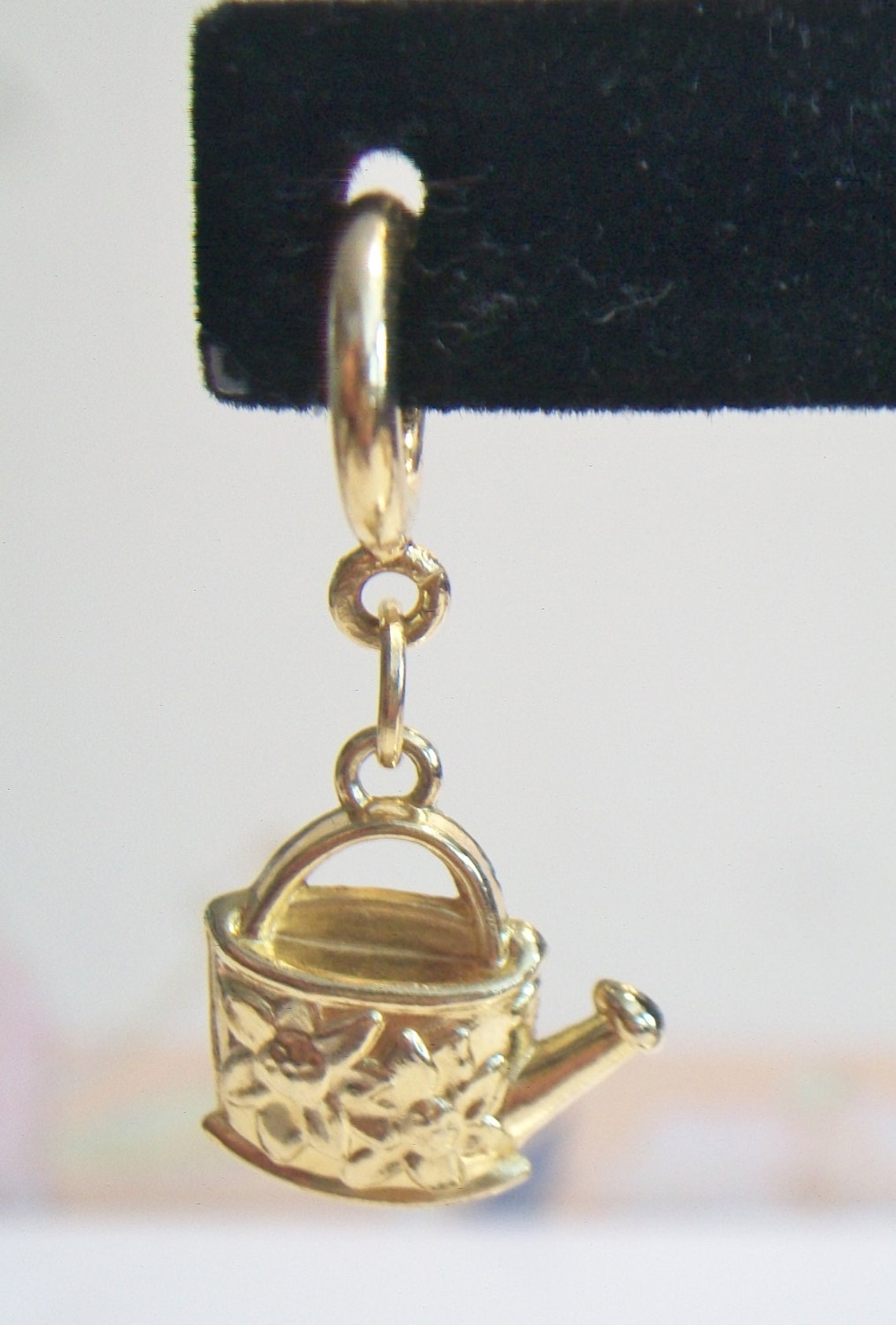 Watering Can Charm Gold Tone Costume Jewelry Gardening Gardner Etsy