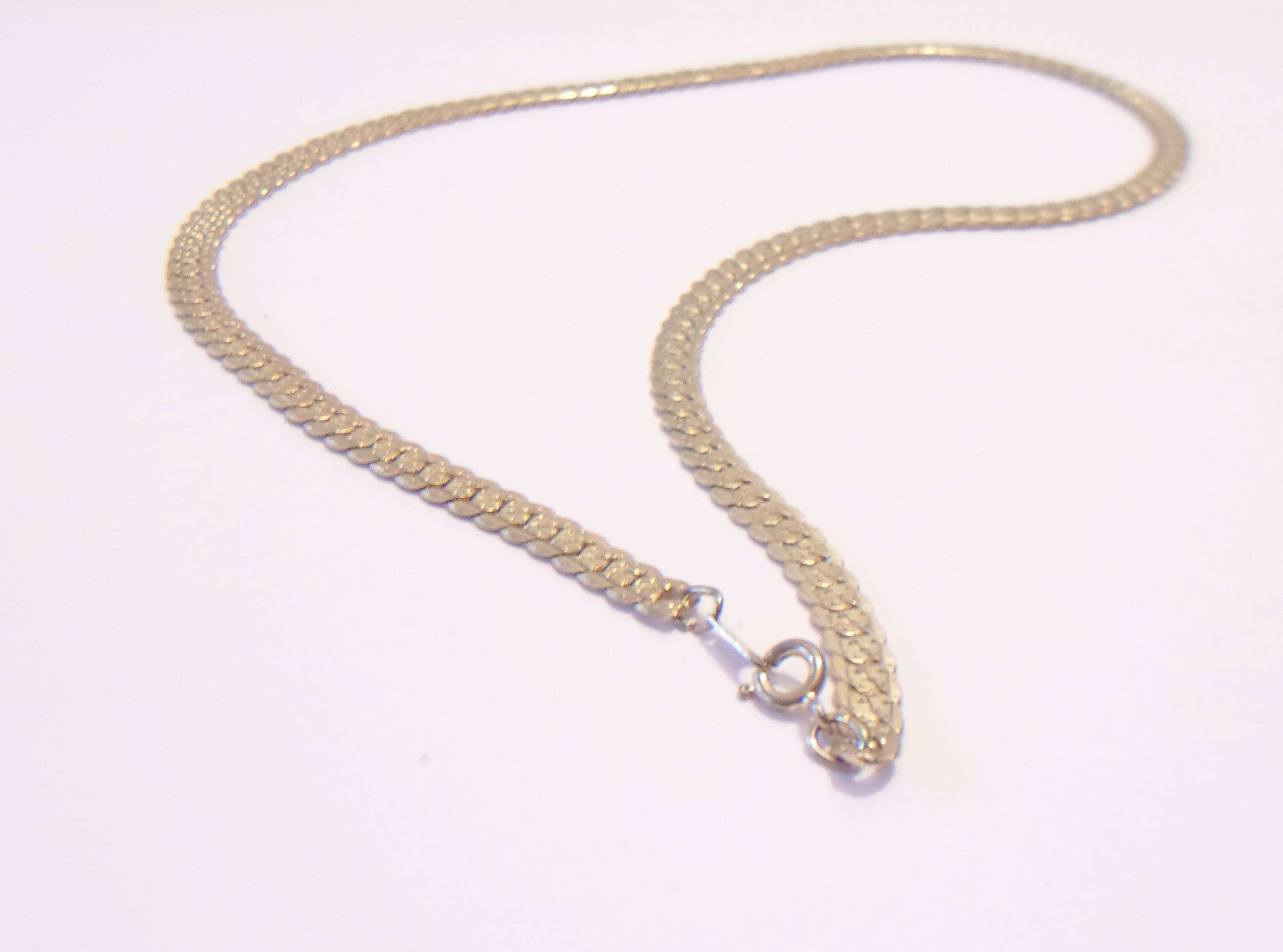 Vintage Flat Link Chain Necklace Unisex Retro Jewelry Korea Etsy